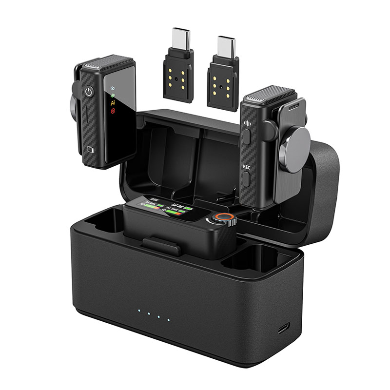 סט מיקרופונים אלחוטיים מקצועיים X4 Pro מבית FLX — תמונה 4