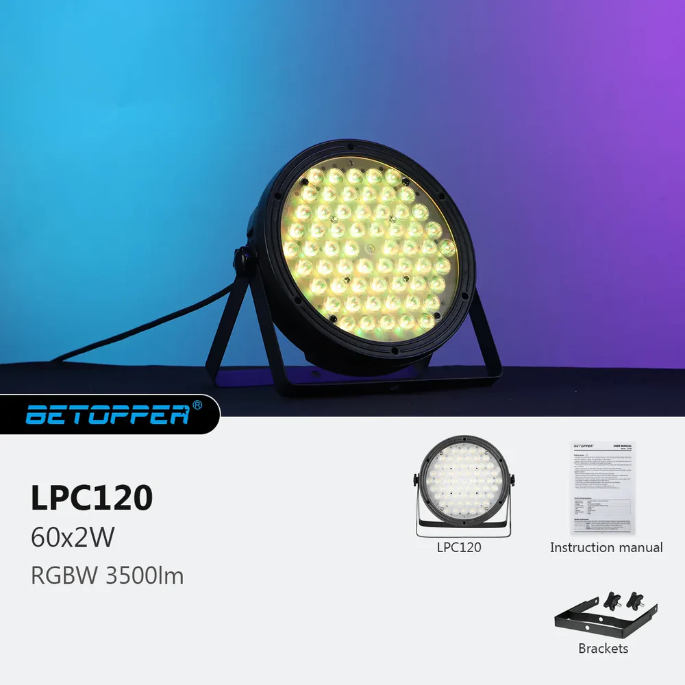 פנס שטיפה (Betopper LPC120 (60x2W RGBW 3500LM — תמונה 6
