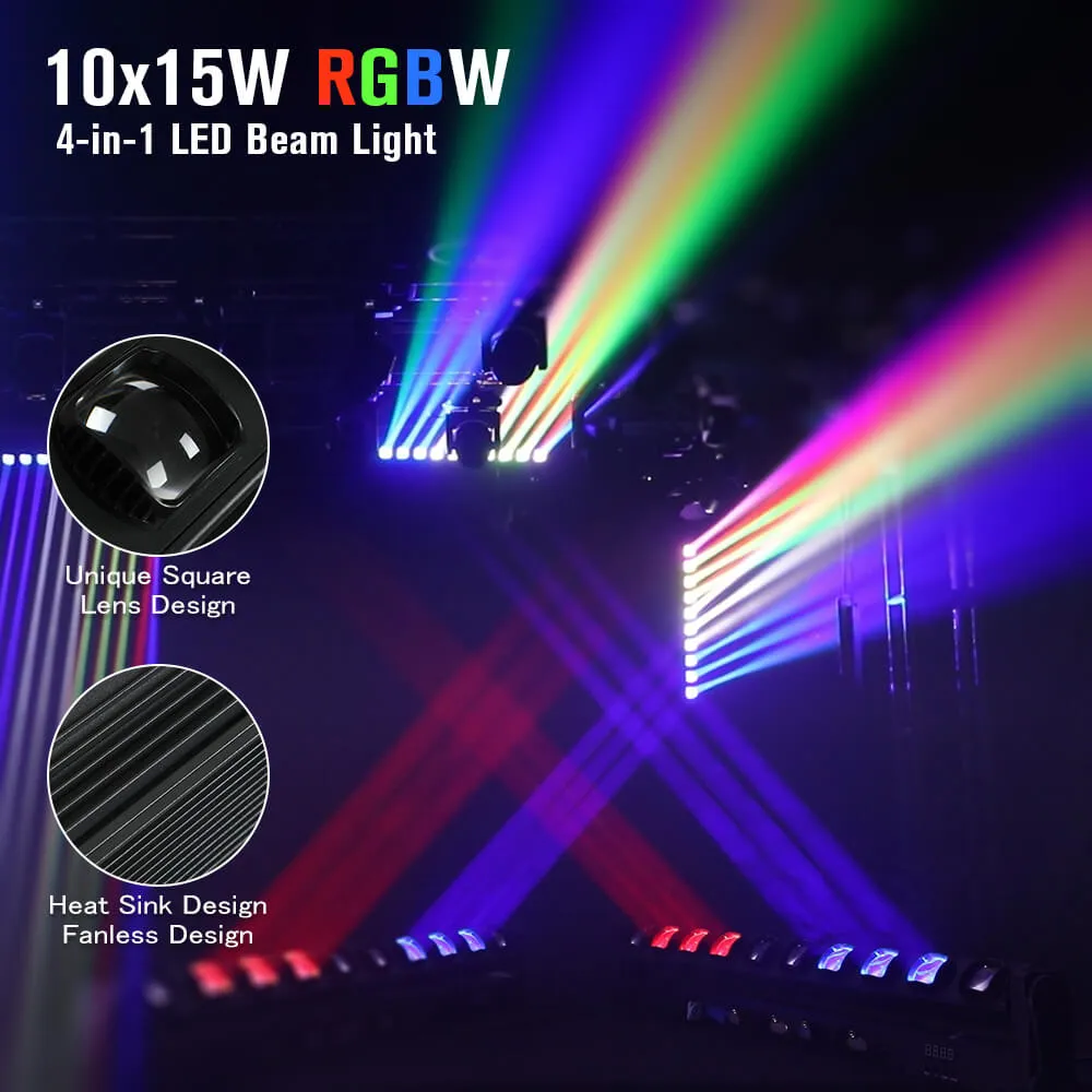 פס תאורה L101510x15W (RGBW 4-in-1) Moving Head Light — תמונה 4