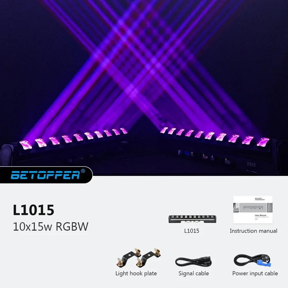 פס תאורה L101510x15W (RGBW 4-in-1) Moving Head Light — תמונה 6