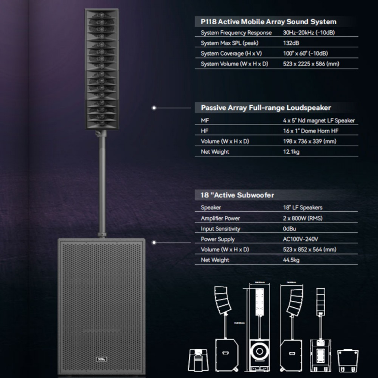 מערכת הגברה מוגברת Soundking P118 — תמונה 4