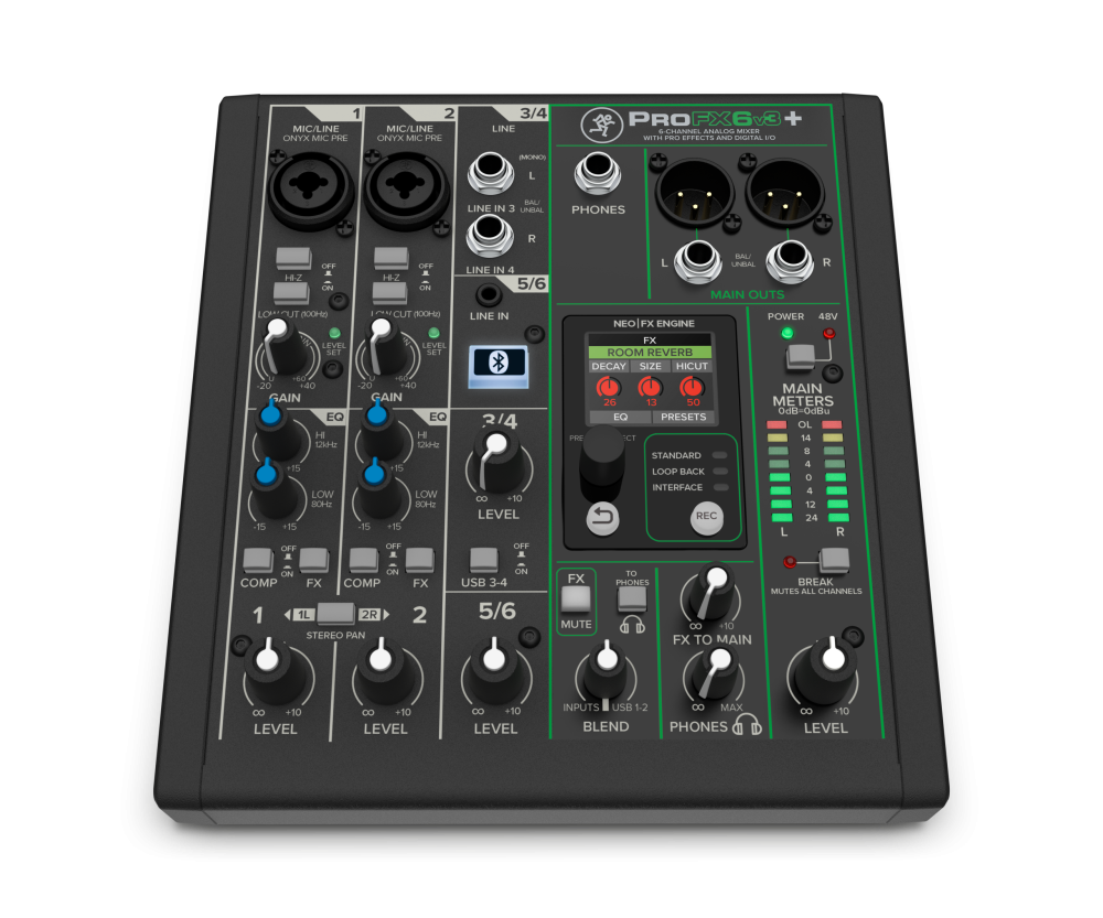 מיקסר אומנים +Mackie ProFX6v3