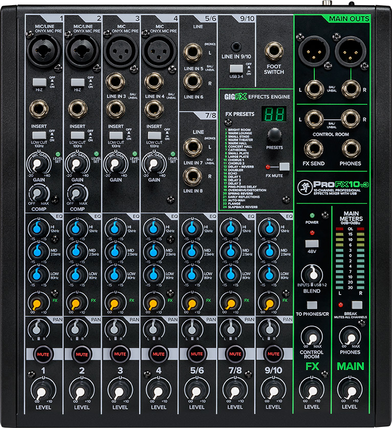 מיקסר אומנים Mackie ProFX10v3 — תמונה 7